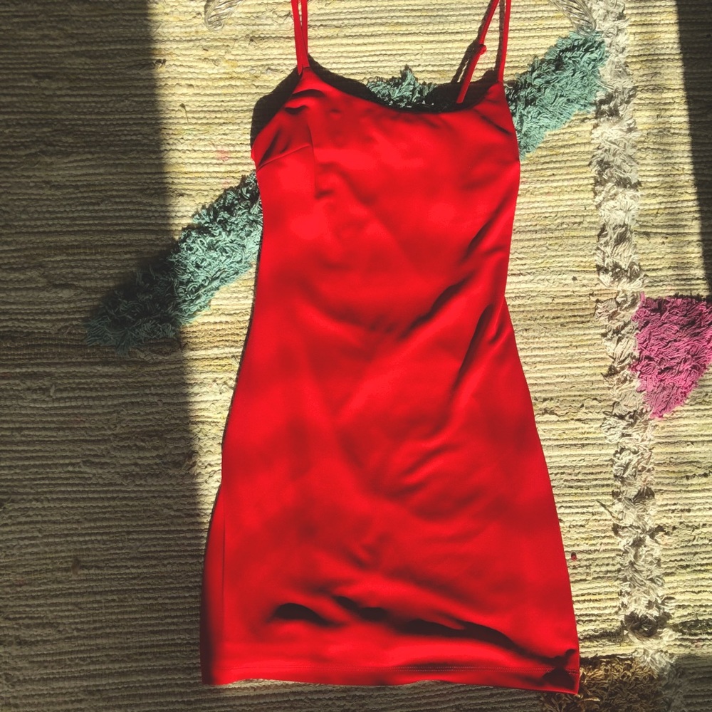 Red Mini Back Cutout Dress